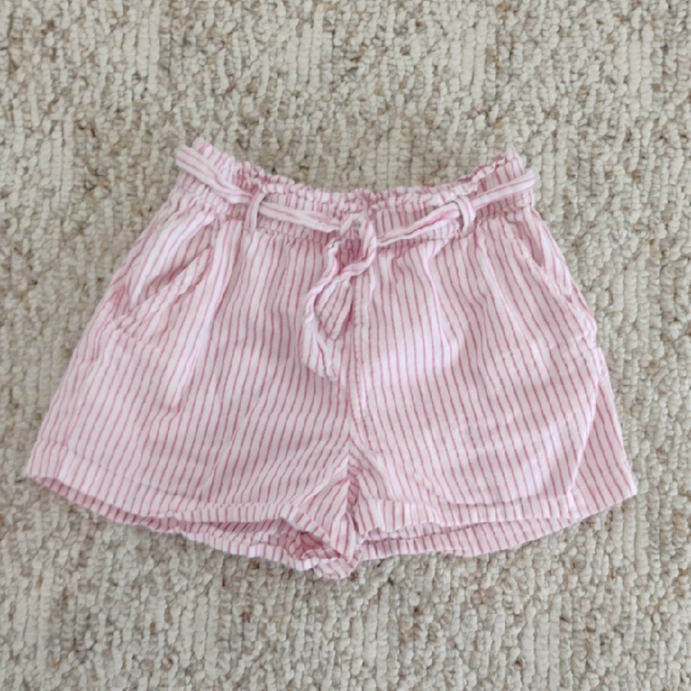 Nordstrom Pink Stopped Shirts With Tie Waist